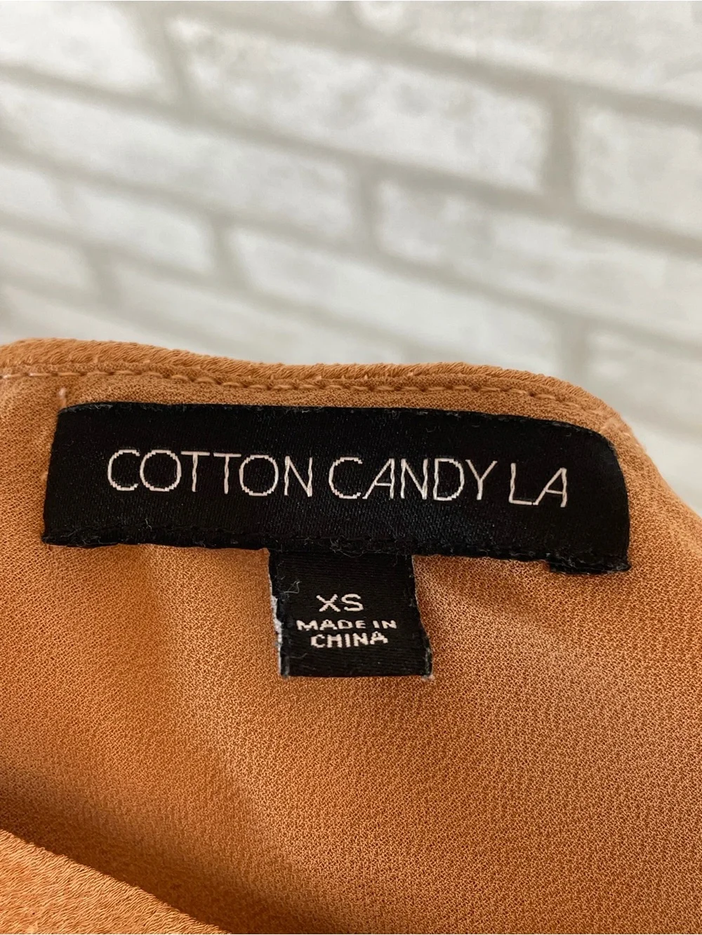 Cotton Candy LA Brown Mini Skirt with Front Slit Size XS
